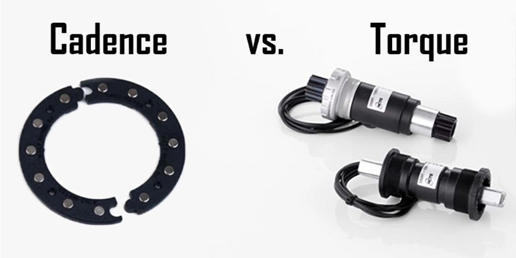 Comparing cadence and torque sensors in e-bike technology.