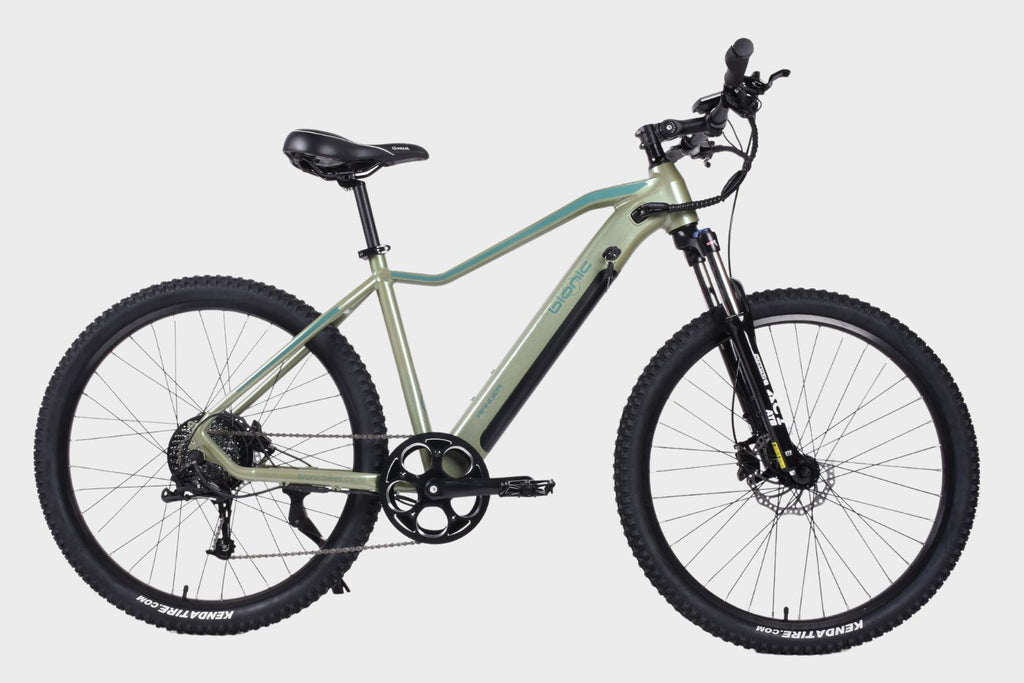 Side view of DAMAXED Electric Mountain Bike, built for thrilling off-road adventures.