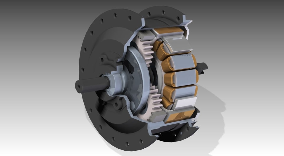 Damaxed Electric Bike Factory selecting black octagonal Geared Hub Motors for e-bikes.