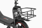 Black scooter with a basket attached, featuring the DYU brand logo.