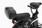 Black C9 foldable electric bike with a rear storage compartment on a white background